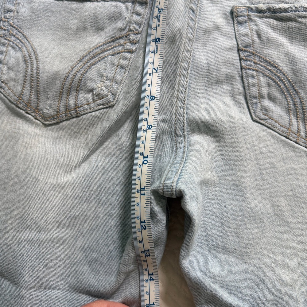 Hollister Vintage Boyfriend Jeans Wms 3 /W26 Light Blue Distressed Ripped Denim - Picture 11 of 11